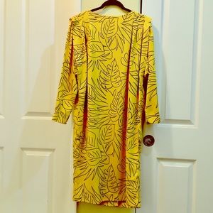 Banana Leaf Bold Yellow Dress